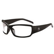 Ergodyne THOR Anti-Scratch/Anti-Fog Safety Glasses, Clear Lens, Matte Black Frame, Flexible Durable Nylon, 1 Each