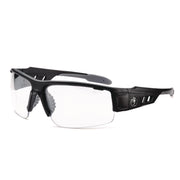 Ergodyne DAGR Anti-Scratch/Anti-Fog Safety Glasses, Clear Lens, Matte Black Half Frame, Flexible, Non-slip, Sweat Resistant, Impact Resistant, 1 Each