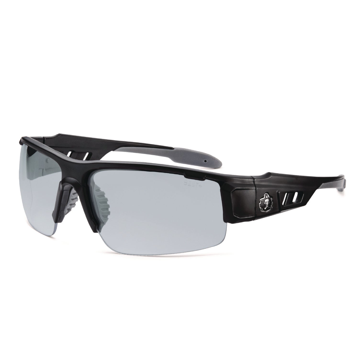Ergodyne Skullerz DAGR Anti-Scratch/Anti-Fog Safety Glasses, Matte Black Frame, Translucent Lens, Impact Resistant, Flexible, Non-slip, Sweat Resistant, 1 Each