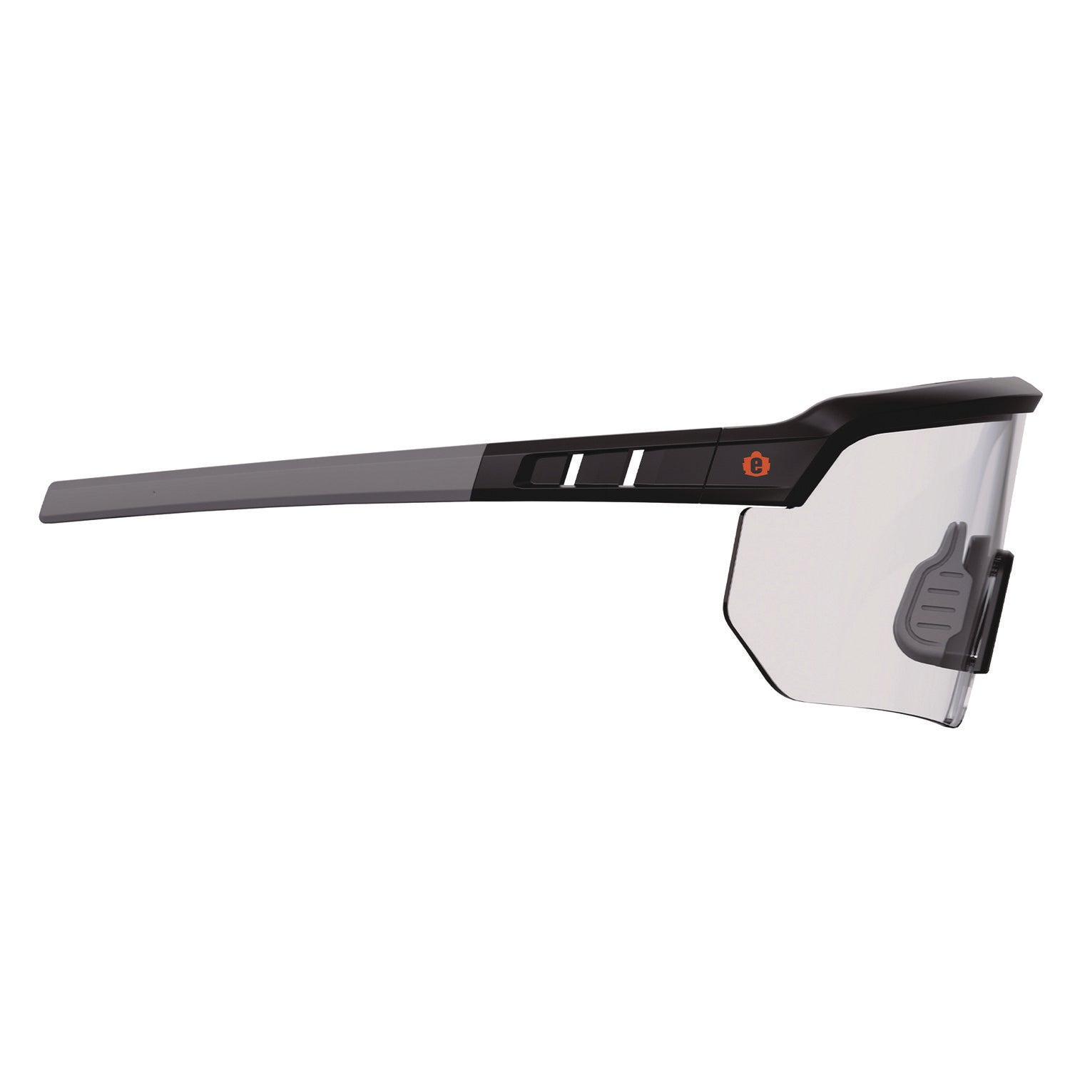 Ergodyne AEGIR Enhanced Anti-Fog Safety Glasses, Clear Lens, Matte Black Frame, Polycarbonate/Rubber, Strap Closure, Anti-scratch, Non-slip, Lightweight, Impact Resistant, 1 Each