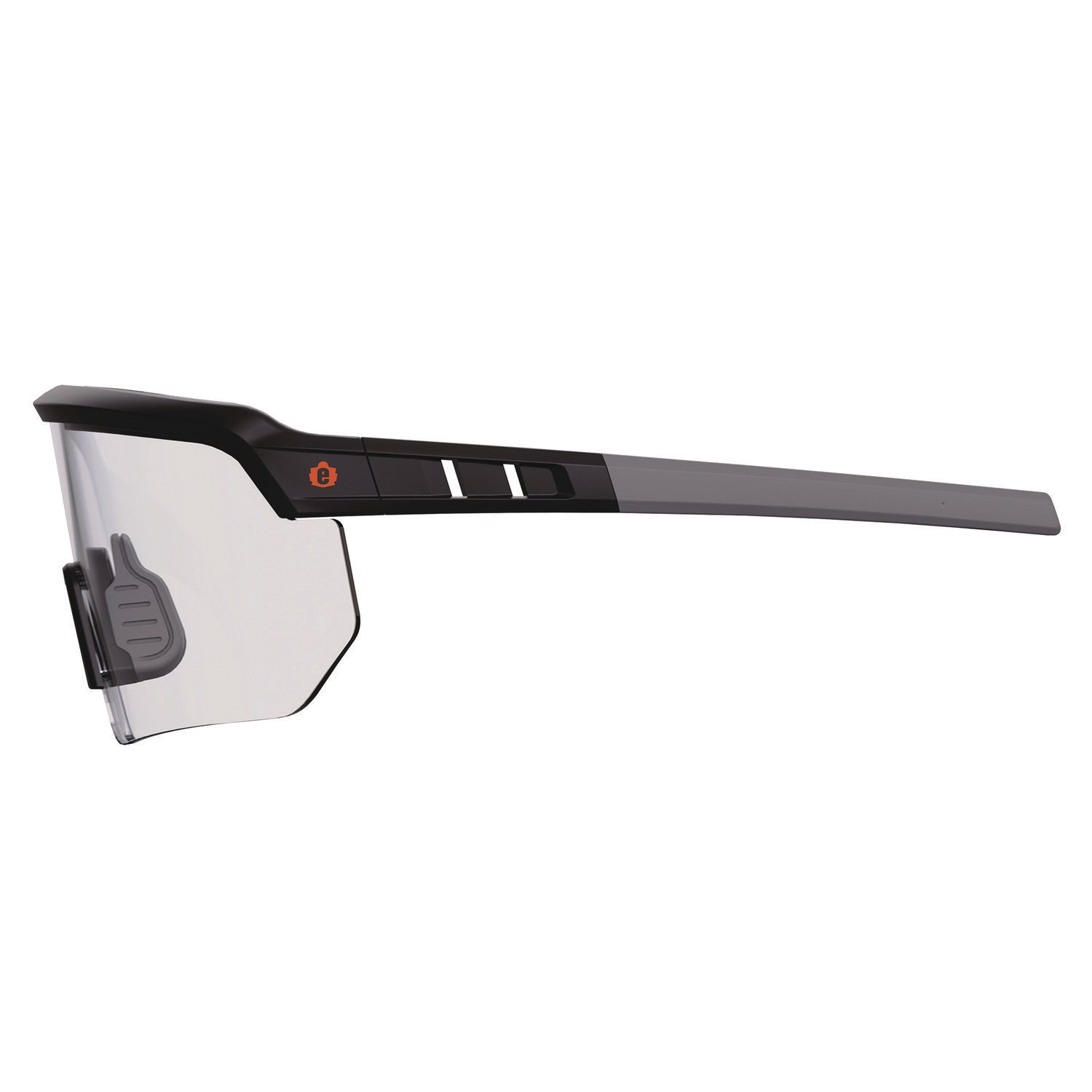 Ergodyne AEGIR Enhanced Anti-Fog Safety Glasses, Clear Lens, Matte Black Frame, Polycarbonate/Rubber, Strap Closure, Anti-scratch, Non-slip, Lightweight, Impact Resistant, 1 Each