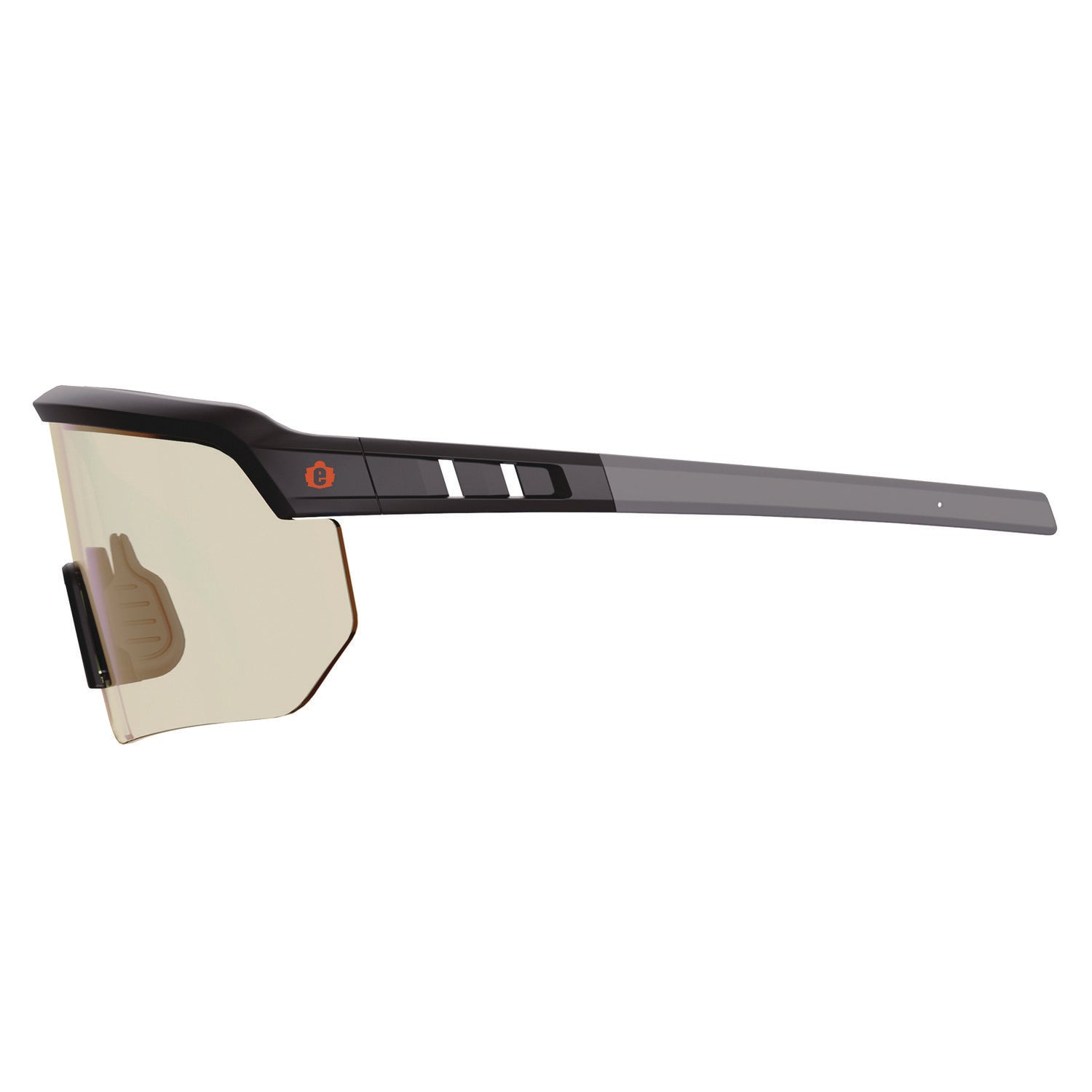 Ergodyne AEGIR Safety Glasses, Matte Black Frame, Polycarbonate Lens, Non-slip, Sweat Resistant, Lightweight, Adjustable, Impact Resistant, 1 Each