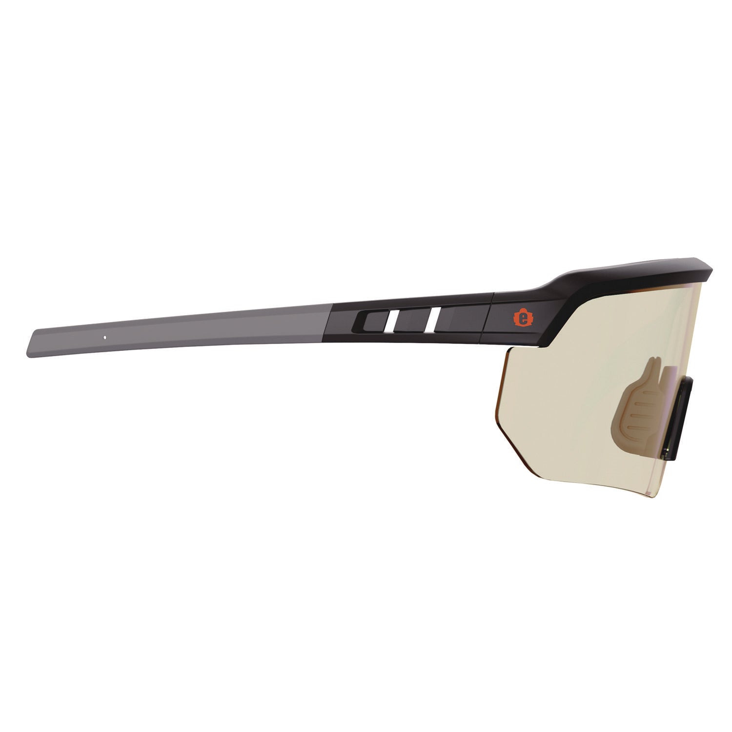 Ergodyne AEGIR Enhanced Anti-Fog Safety Glasses, Matte Black Frame, Polycarbonate & Rubber, Strap Closure, Anti-scratch, Non-slip, Lightweight, Impact Resistant, 1 Each