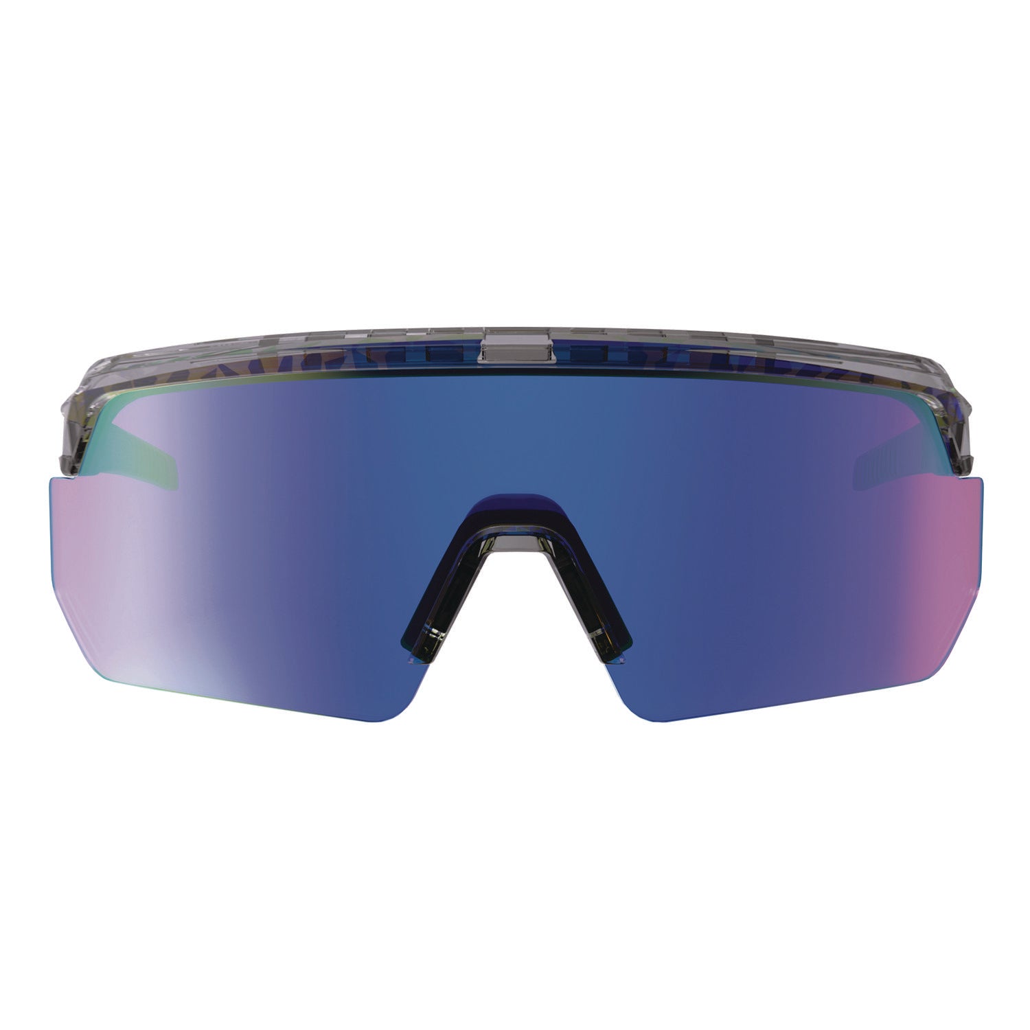 Ergodyne Aegir Enhanced Anti-Fog Safety Glasses, Blue Mirror Lens, Clear Smoke Frame, Polycarbonate/Rubber, Non-slip, Sweat Resistant, Lightweight, Impact Resistant, Adjustable Temple, Vented, 1 Each