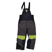 Ergodyne Insulated Freezer Bib Overalls - Bib Overall - 3XL - Navy, Yellow - Polyester, Ripstop Polyester, Polyurethane