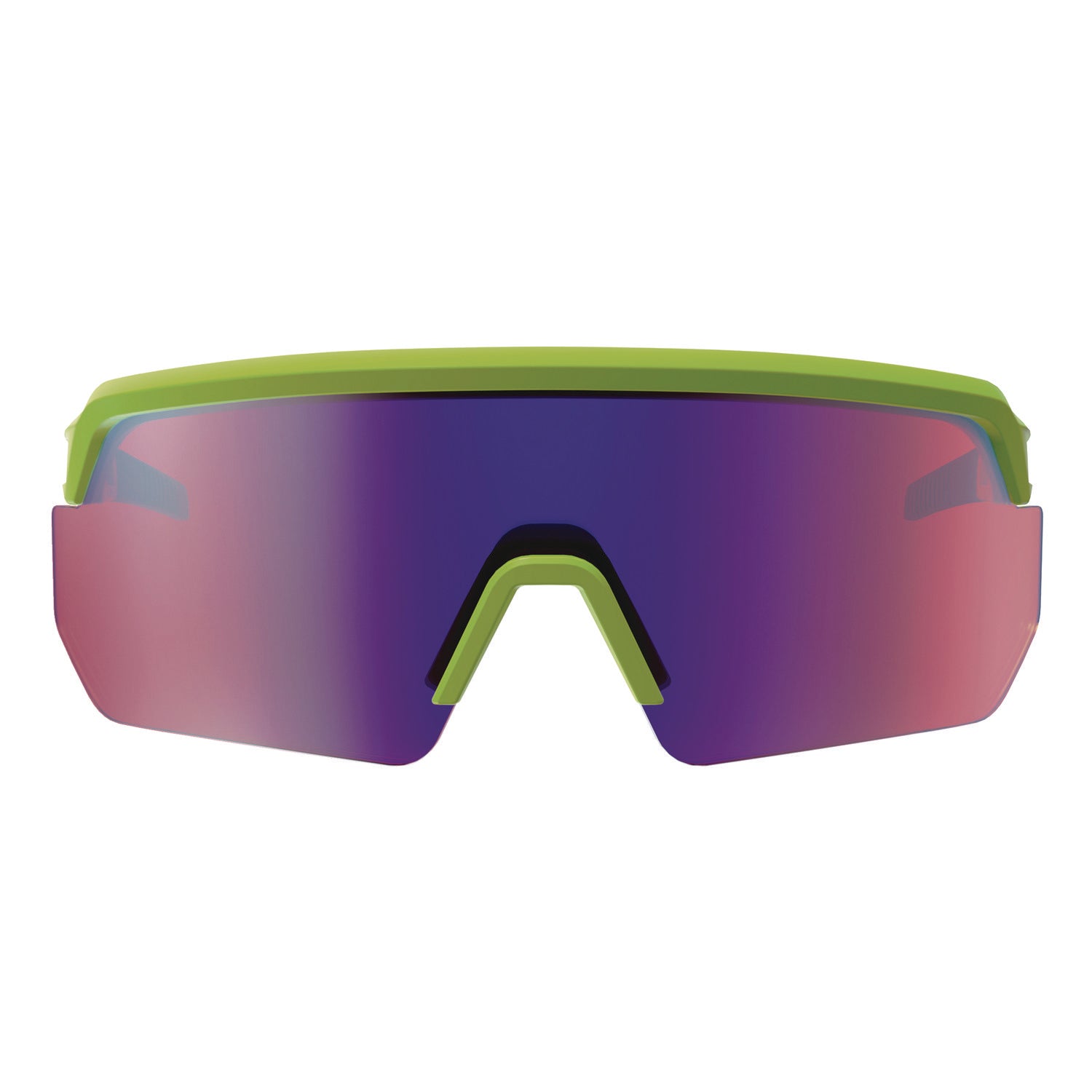 Ergodyne Aegir Enhanced Anti-Fog Safety Glasses, Purple Mirror Lens, Lime Frame, Polycarbonate/Rubber, Non-slip, Lightweight, Impact Resistant, Adjustable Temple, Vented, 1 Each