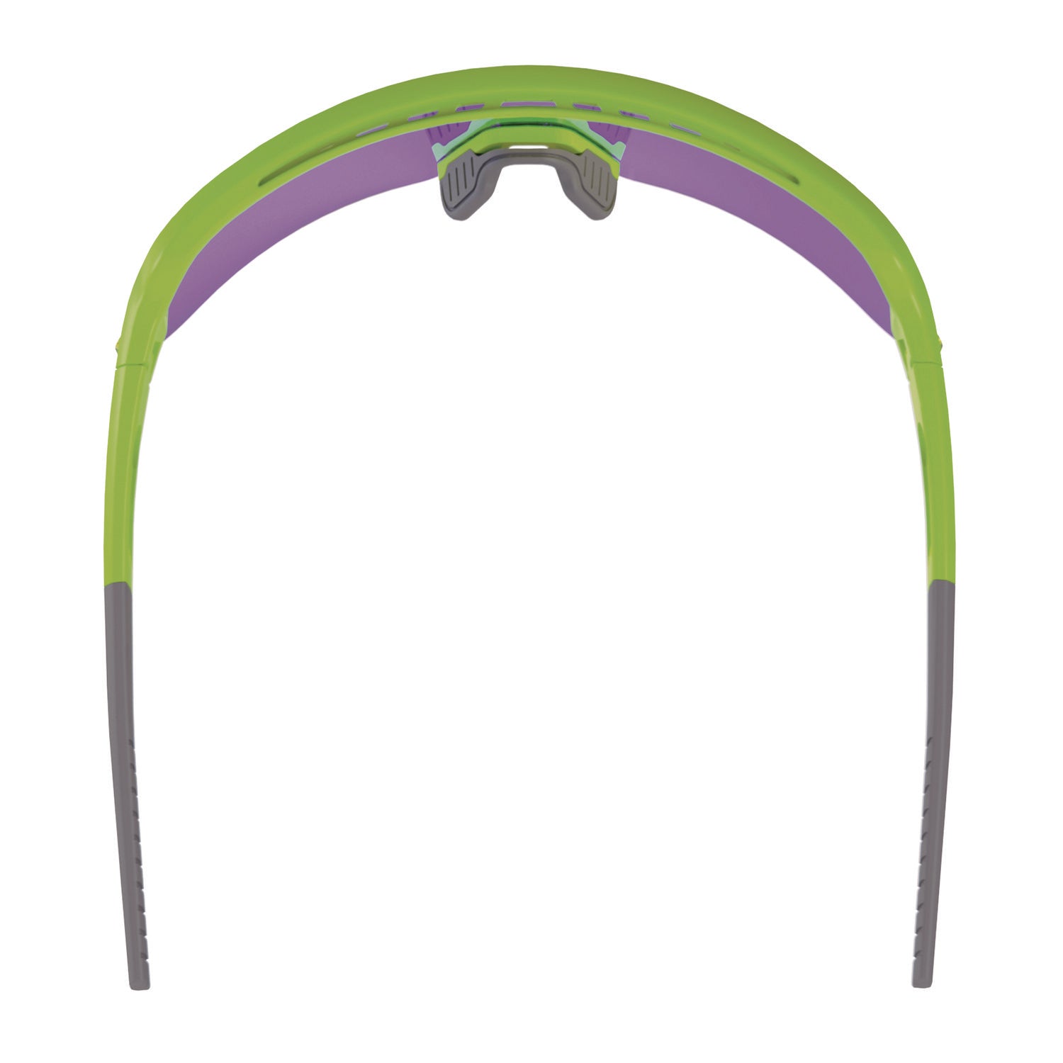 Ergodyne Aegir Enhanced Anti-Fog Safety Glasses, Purple Mirror Lens, Lime Frame, Polycarbonate/Rubber, Non-slip, Lightweight, Impact Resistant, Adjustable Temple, Vented, 1 Each
