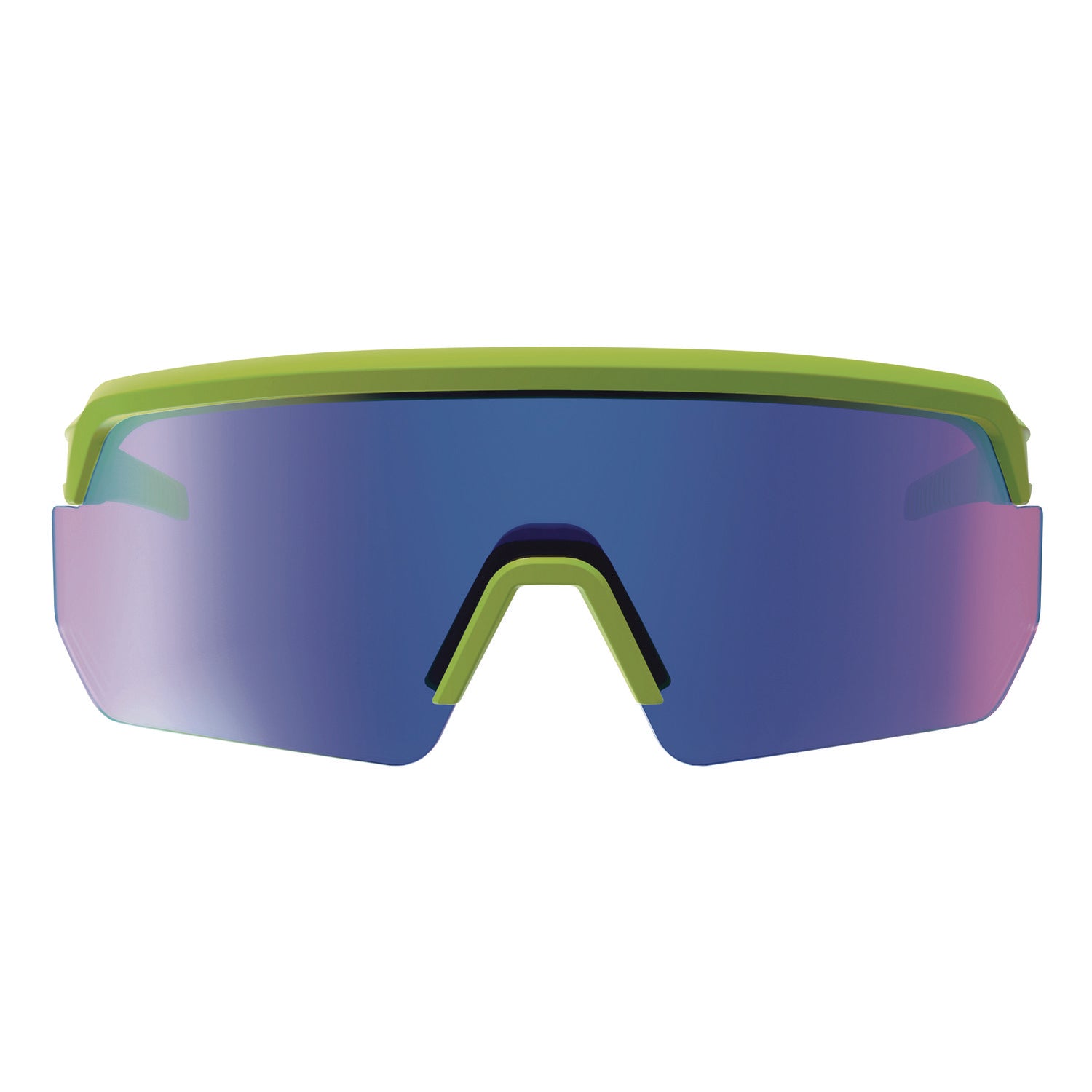 Ergodyne Aegir Enhanced Anti-Fog Safety Glasses, Blue Mirror Lens, Lime Frame, Polycarbonate/Rubber, Non-slip, Sweat Resistant, Lightweight, Impact Resistant, Adjustable Temple, 1 Each