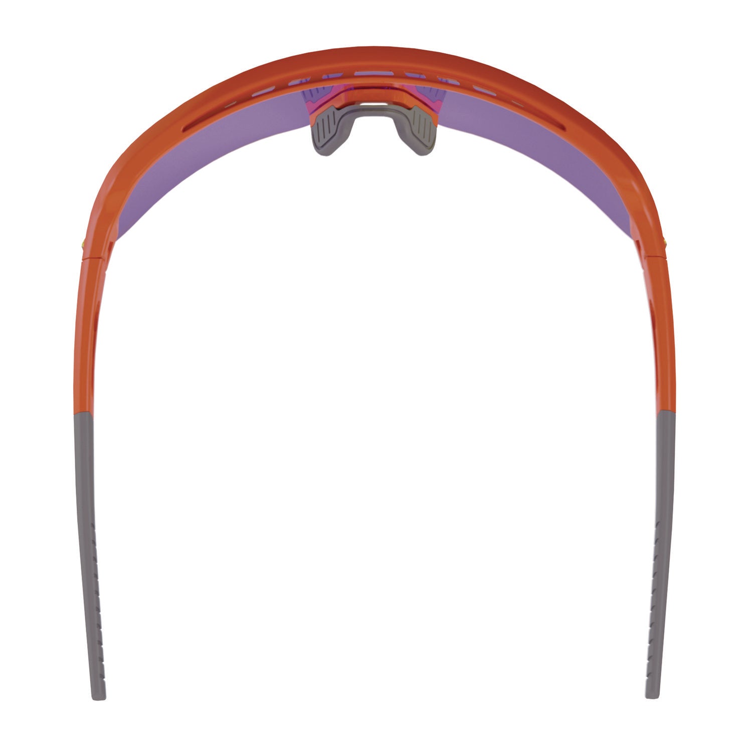 Ergodyne Skullerz AEGIR Safety Glasses, Purple Mirror Lens, Orange Frame, Polycarbonate/Rubber, Non-slip, Sweat Resistant, Lightweight, Impact Resistant, Adjustable Temple, Vented, Strap Closure, 1 Each