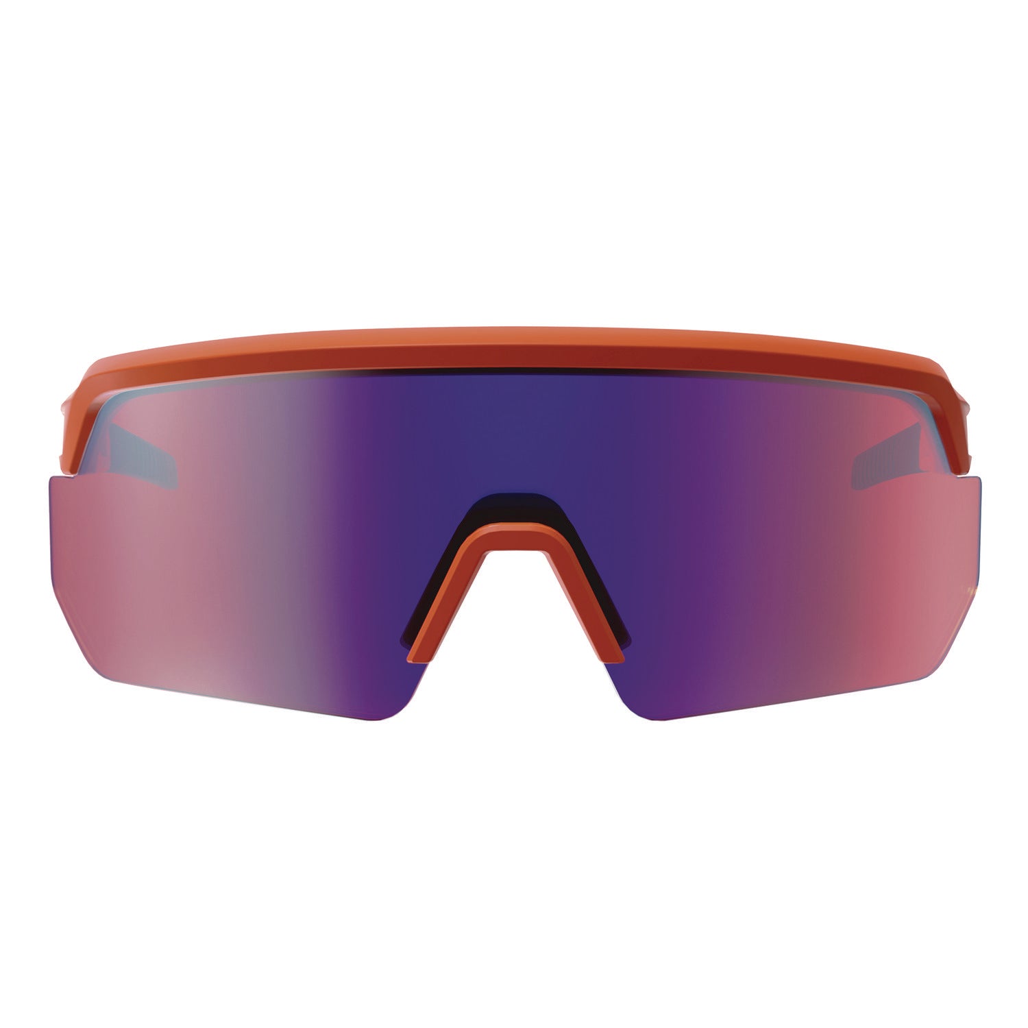 Ergodyne Aegir Enhanced Anti-Fog Safety Glasses, Purple Mirror Lens, Orange Frame, Polycarbonate/Rubber, Non-slip, Sweat Resistant, Lightweight, Durable, Adjustable Temple, Vented, Wraparound Design, 1 Each
