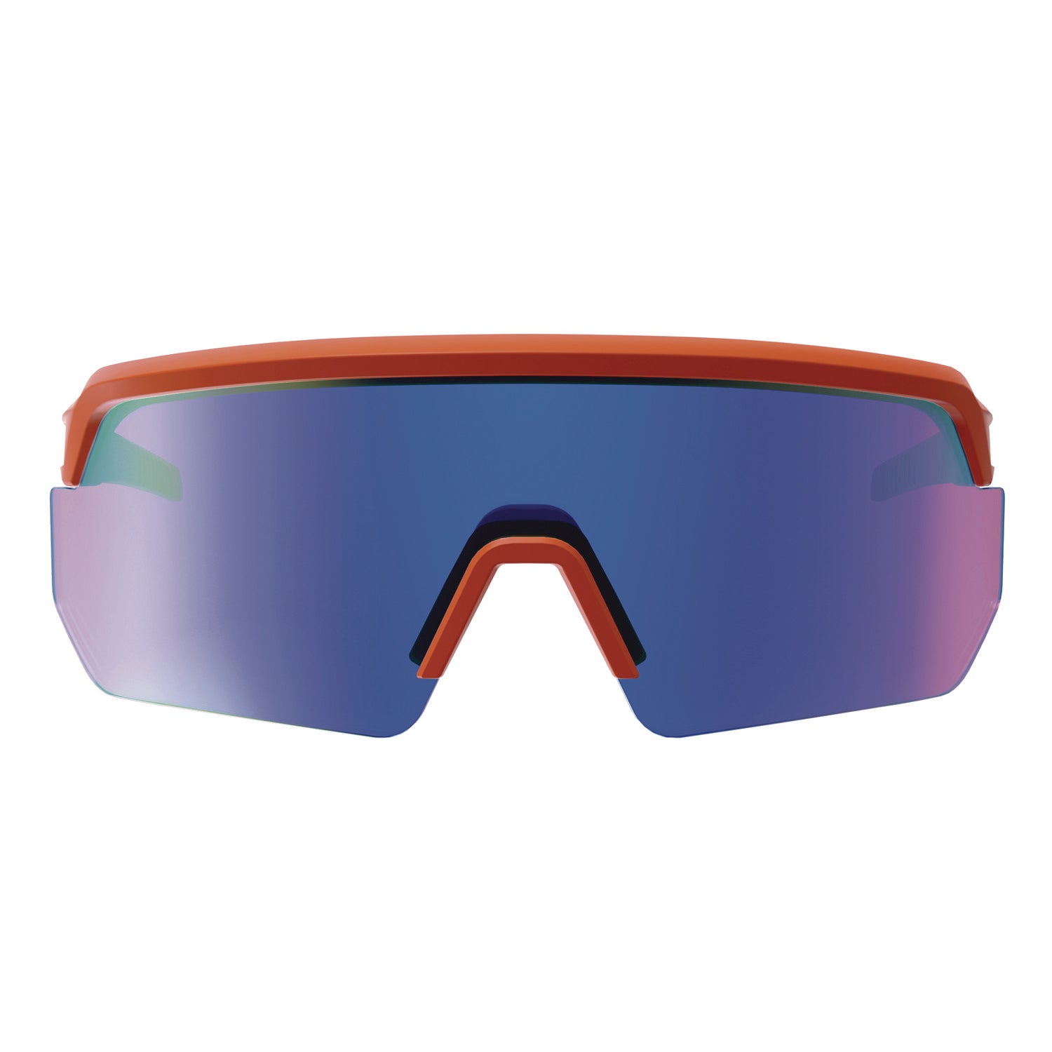 Ergodyne Aegir Enhanced Anti-Fog Safety Glasses, Blue Mirror Lens, Orange Frame, Polycarbonate/Rubber, Non-slip, Sweat Resistant, Lightweight, Impact Resistant, Adjustable Temple, Vented, 1 Each