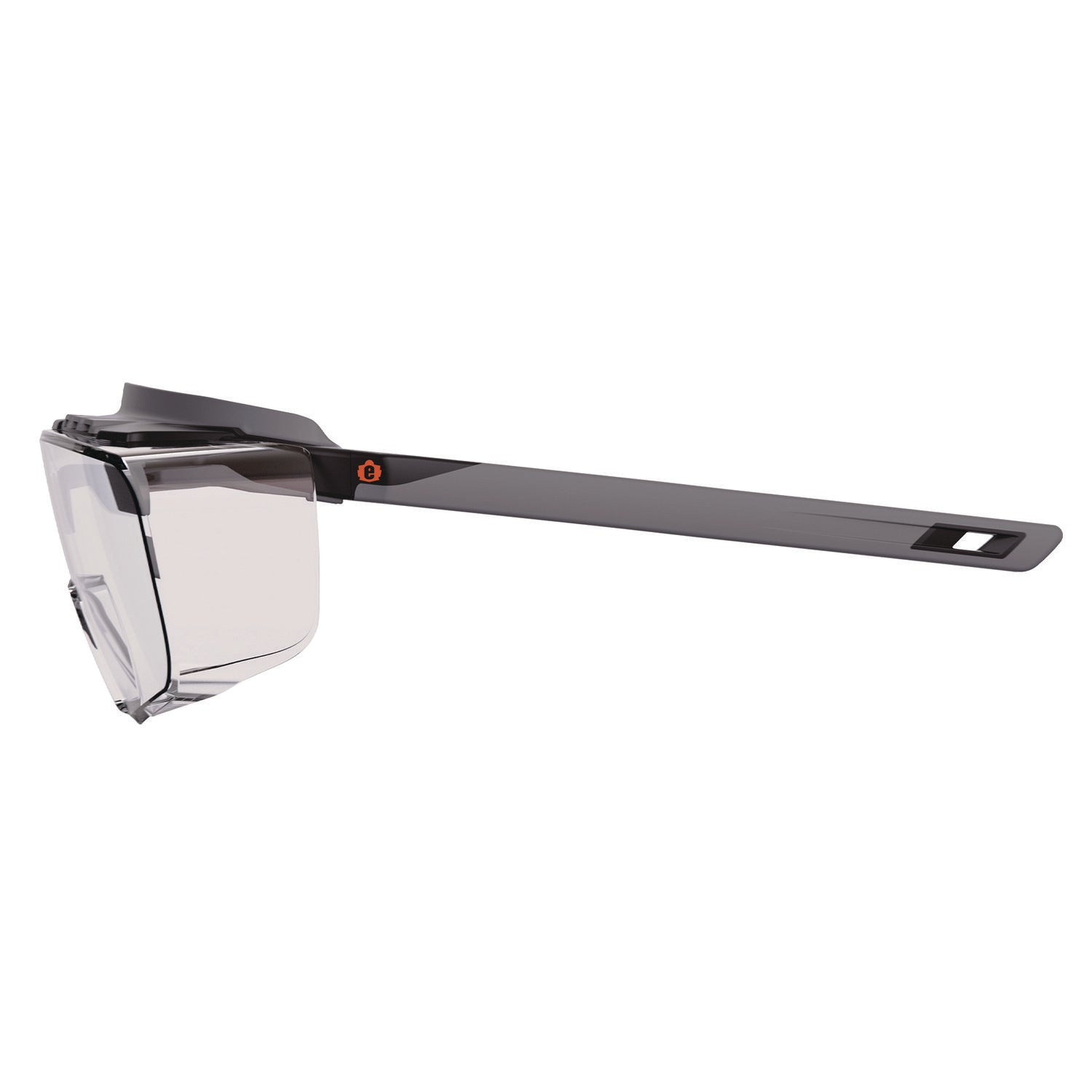 Ergodyne Skullerz OSMIN Anti-Scratch & Enhanced Anti-Fog Safety Glasses, Clear Lens, Matte Black Frame, Over-the-Glasses, Adjustable Temple, Vented, 1 Each
