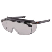 Ergodyne Skullerz OSMIN Safety Glasses, Clear Lens, Matte Black Frame, Impact Resistant, Over-the-Glasses (OTG), Non-slip, 1 Each