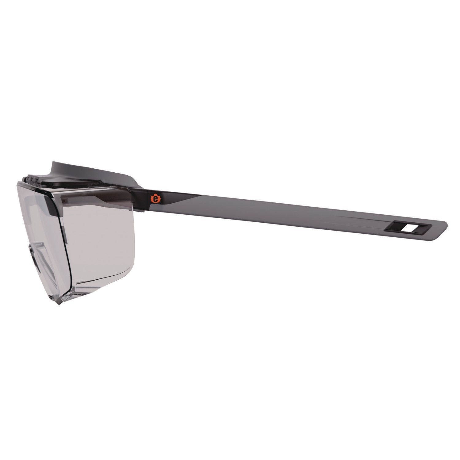 Ergodyne Skullerz OSMIN Anti-Scratch & Enhanced Anti-Fog Safety Glasses, Matte Black Frame, Over-the-Glasses, Adjustable Temple, Vented, 1 Each