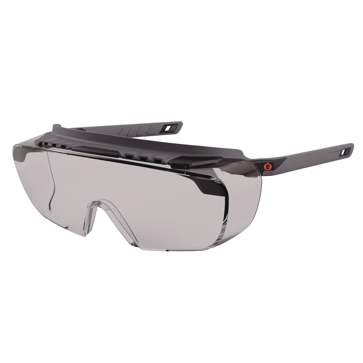 Ergodyne Skullerz OSMIN Anti-Scratch & Enhanced Anti-Fog Safety Glasses, Matte Black Frame, Over-the-Glasses, Adjustable Temple, Vented, 1 Each
