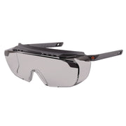 Ergodyne Skullerz OSMIN Anti-Scratch & Enhanced Anti-Fog Safety Glasses, Matte Black Frame, Over-the-Glasses, Adjustable Temple, Vented, 1 Each