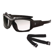 Ergodyne Skullerz LOKI Anti-Fog Safety Spoggles, Clear Lens, Matte Black Frame, Elastic Strap, Anti-scratch, Impact Resistant, Non-slip, Flexible, Sweat Resistant, 1 Each