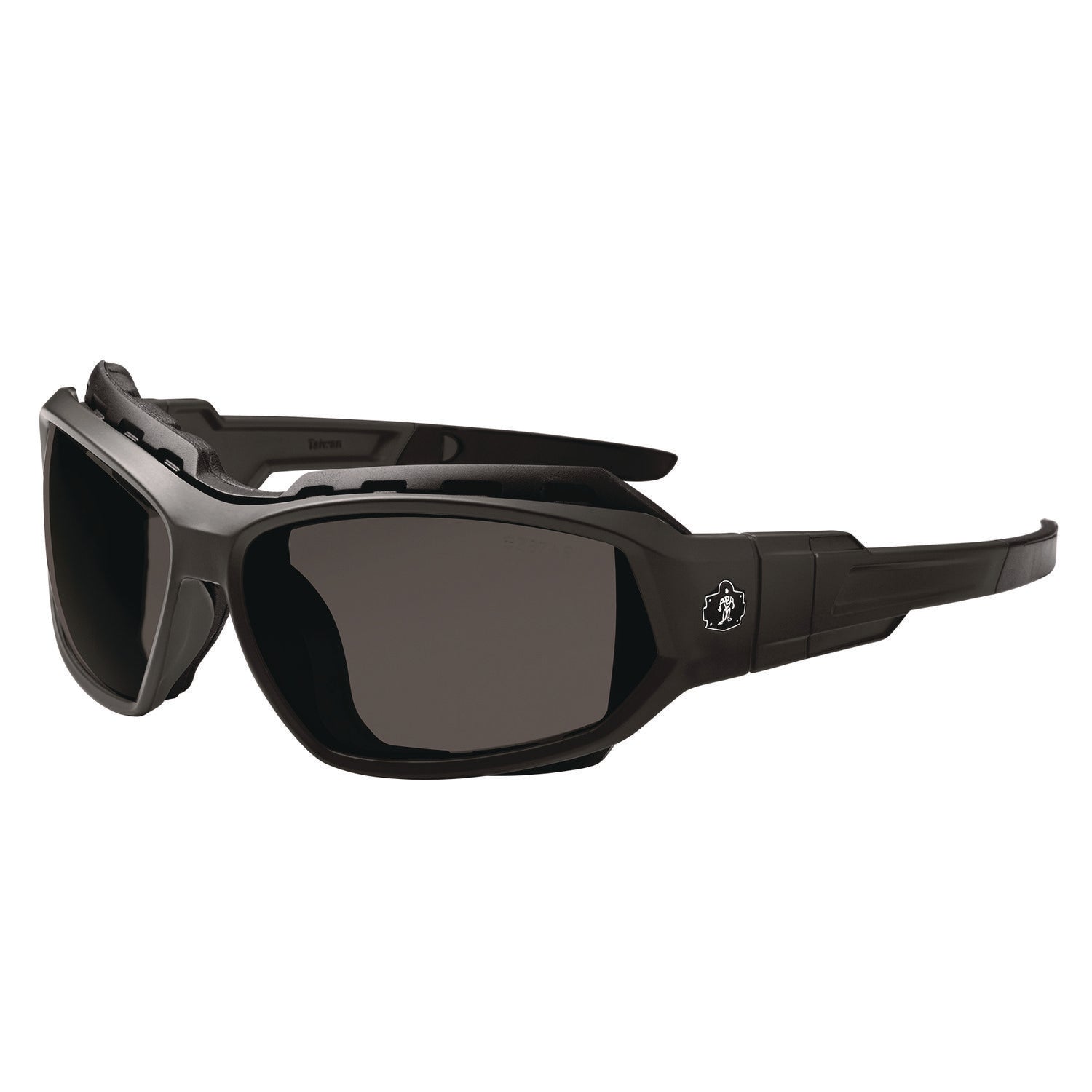 Ergodyne Skullerz LOKI Anti-Fog Safety Spoggles, Smoke Lens, Matte Black Frame, Elastic Strap, Anti-scratch, Impact Resistant, Flexible, Non-slip, Sweat Resistant, 1 Each