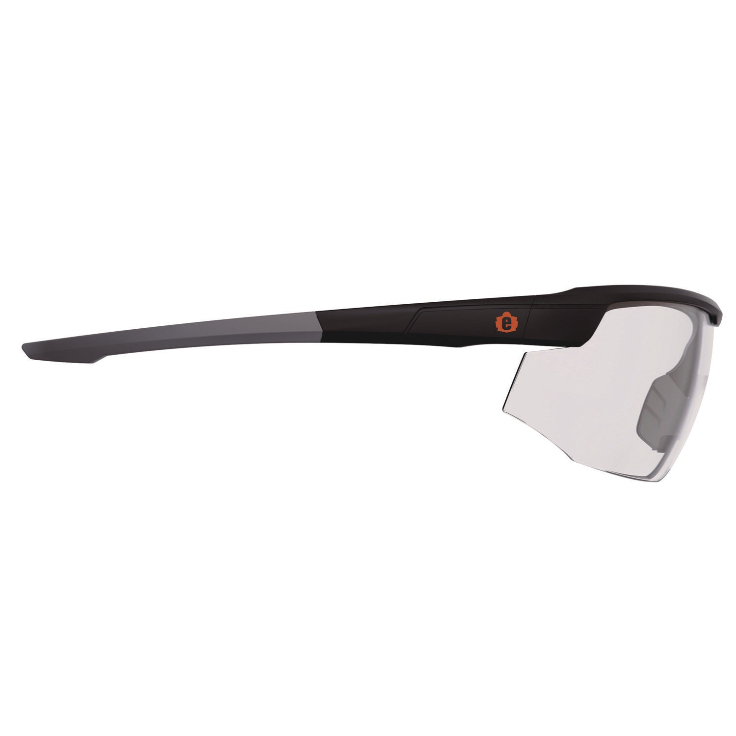 Ergodyne Skullerz SKOLL Anti-Scratch & Enhanced Anti-Fog Safety Glasses, Clear Lens, Matte Black Frame, Lightweight, Non-slip, Impact Resistant, 1 Each