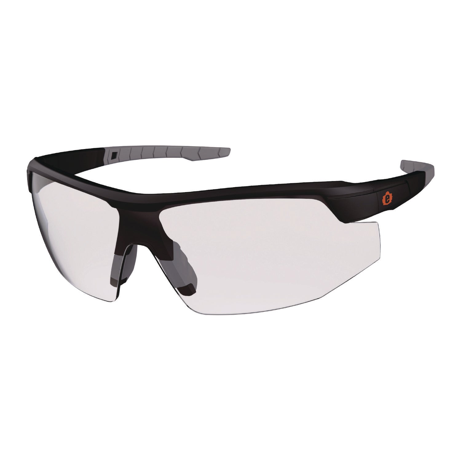 Ergodyne Skullerz SKOLL Anti-Scratch & Enhanced Anti-Fog Safety Glasses, Clear Lens, Matte Black Frame, Lightweight, Non-slip, Impact Resistant, 1 Each