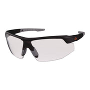 Ergodyne Skullerz SKOLL Anti-Scratch & Enhanced Anti-Fog Safety Glasses, Clear Lens, Matte Black Frame, Lightweight, Non-slip, Impact Resistant, 1 Each
