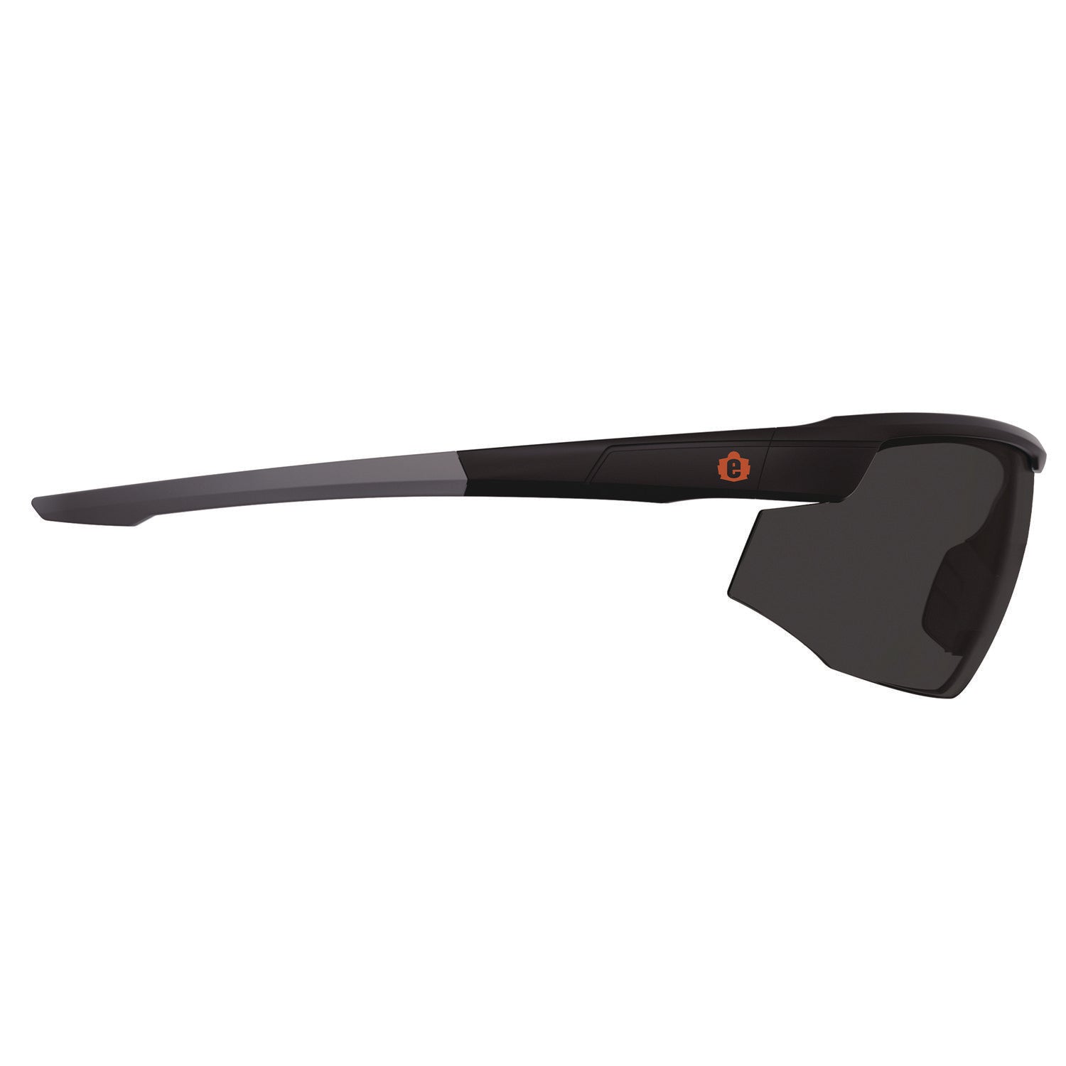 Ergodyne Skullerz SKOLL Anti-Scratch & Enhanced Anti-Fog Safety Glasses, Smoke Lens, Matte Black Frame, Lightweight, Non-slip, Impact Resistant, 1 Each