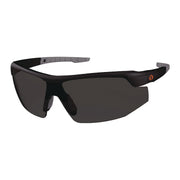 Ergodyne Skullerz SKOLL Anti-Scratch & Enhanced Anti-Fog Safety Glasses, Smoke Lens, Matte Black Frame, Lightweight, Non-slip, Impact Resistant, 1 Each