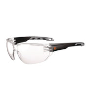 Ergodyne Skullerz VALI Anti-Scratch & Enhanced Anti-Fog Safety Glasses, Clear Lens, Matte Black Frame, Lightweight, Frameless, Non-slip, Impact Resistant, 1 Each