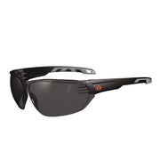 Ergodyne Skullerz VALI Anti-Scratch & Enhanced Anti-Fog Safety Glasses, Smoke Lens, Matte Black Frame, Polycarbonate/Rubber, 1 Each