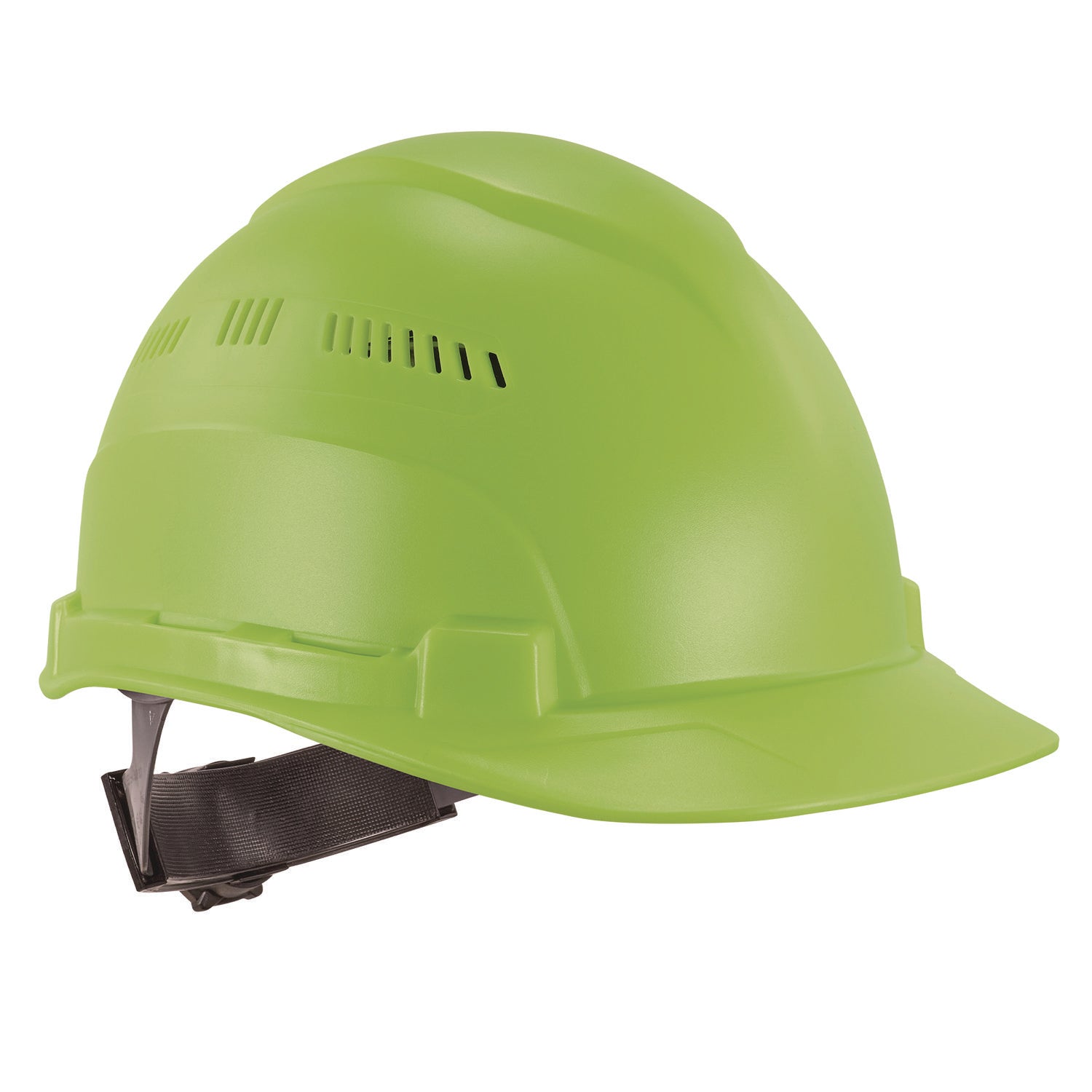 Ergodyne 8966 Lightweight Cap-Style Hard Hat, Lime, High-Density Polyethylene, Adjustable Ratchet, Ventilated, Sweatband, Anti-Impact, 6-Point Suspension, 1 Each
