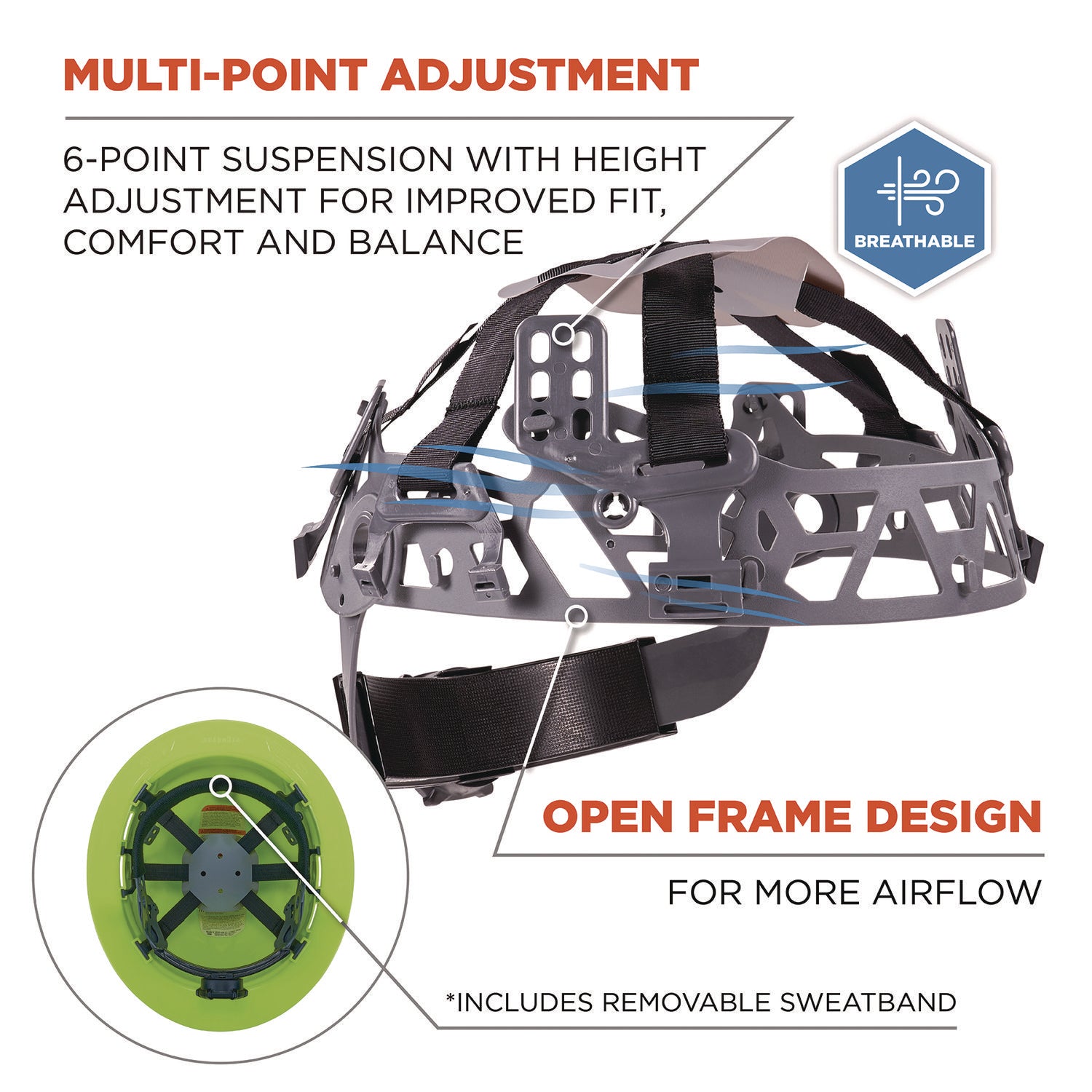 Skullerz 8969 Class E Lightweight Full Brim Hard Hat, 6-Point Rachet Suspension, Lime