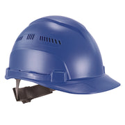 Ergodyne 8966 Lightweight Cap-Style Hard Hat, Blue, High-Density Polyethylene, Adjustable Ratchet, Ventilated, Sweatband, Anti-Impact, 6-Point Suspension, 1 Each