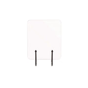 Protector Series Frameless Glass Desktop Divider, 35.4 X 0.16 X 35.4, Clear/aluminum