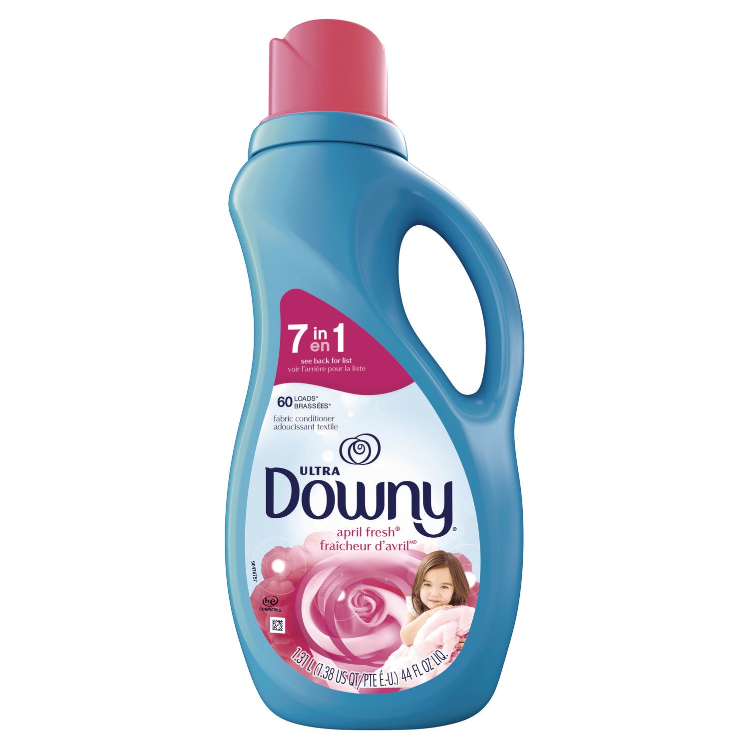 Downy Ultra Fabric Conditioner, April Fresh Scent, Anti-static, Easy to Use, Light Blue, 44 oz, 1 Bottle