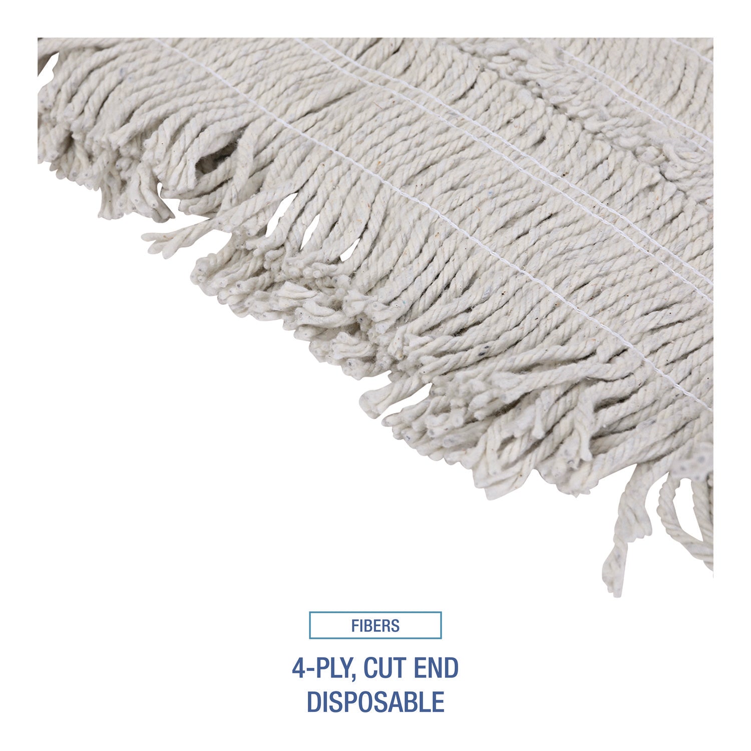 Disposable Dust Mop Head, Cotton, 18w X 5d