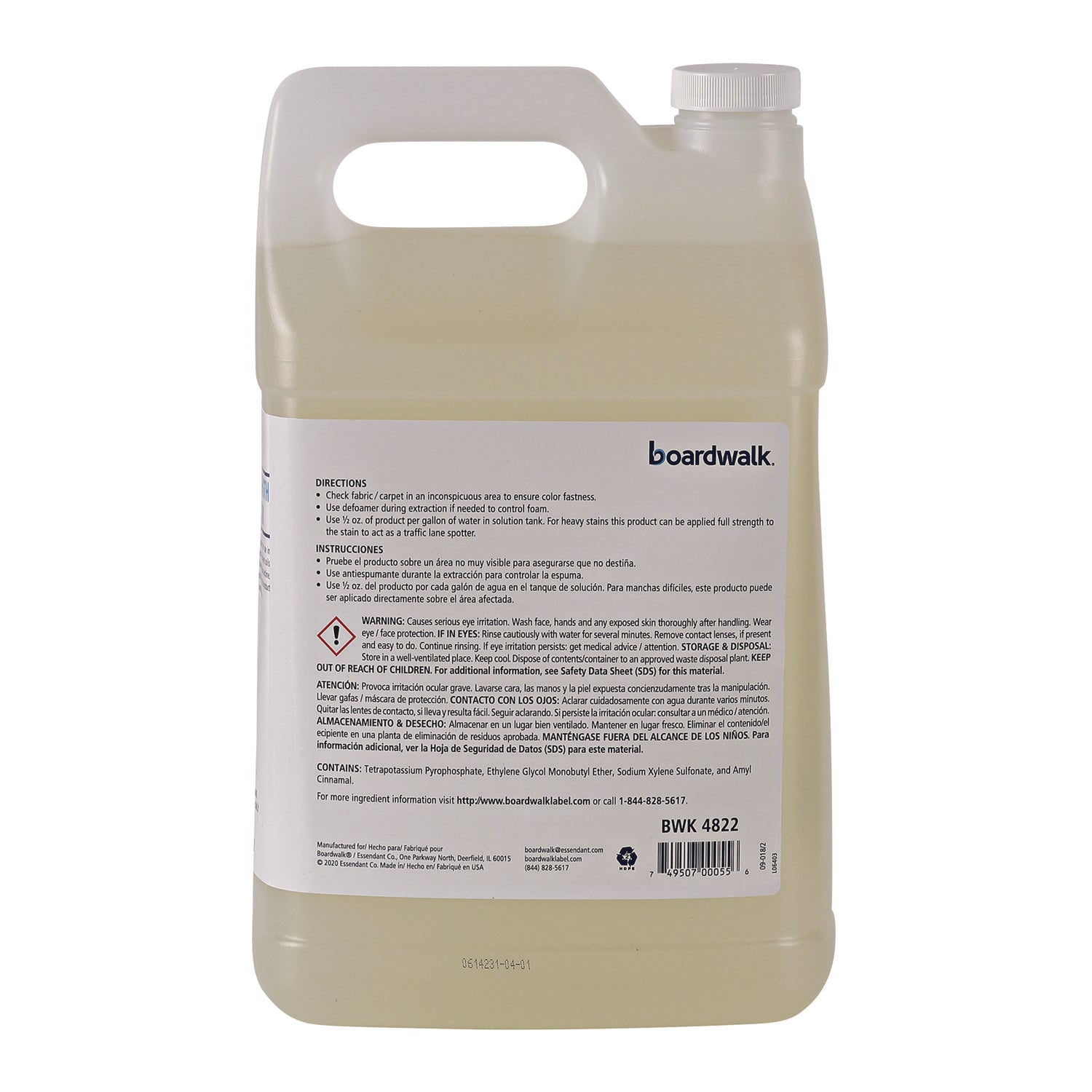 Industrial Strength Carpet Extractor, Clean Scent, 1 Gal Bottle, 4/carton