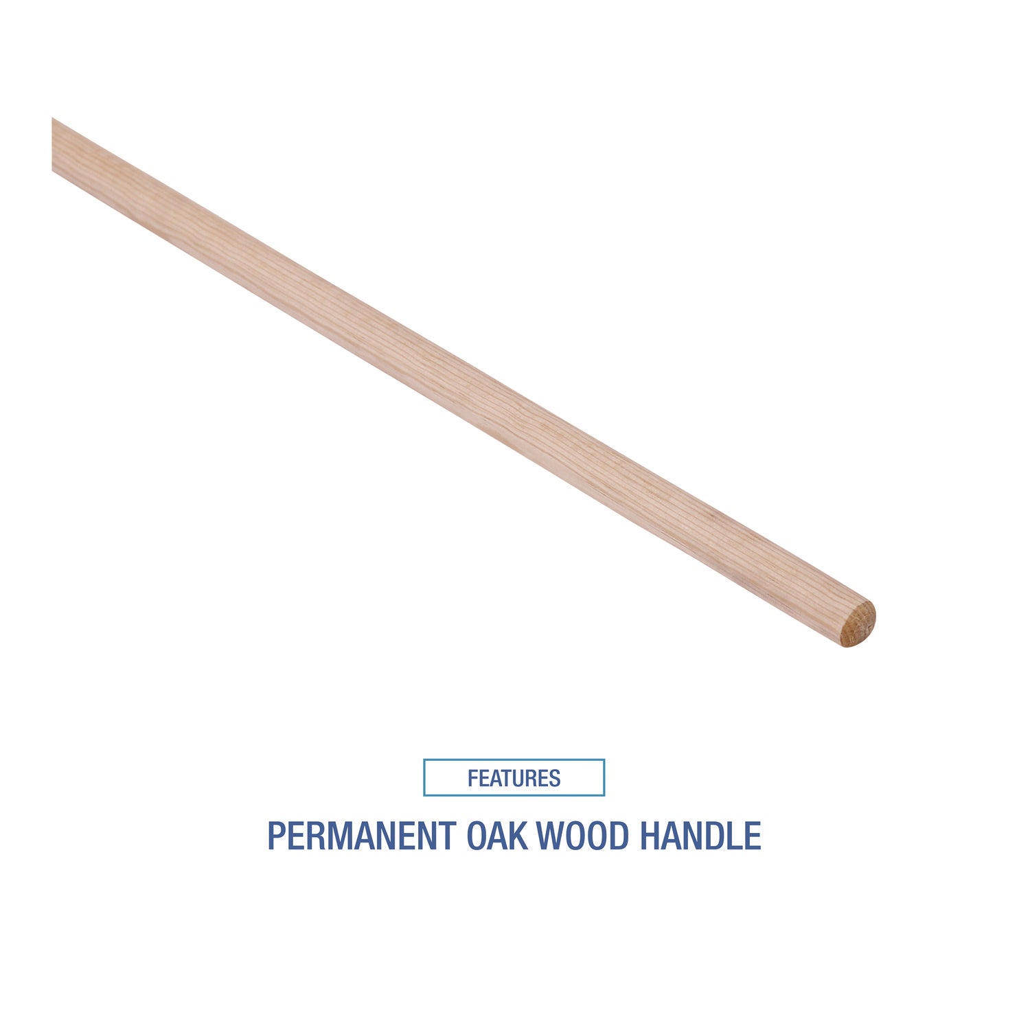 Cotton Deck Mop, #16 White Cotton Head, 50" Wood Handle, 12/Carton