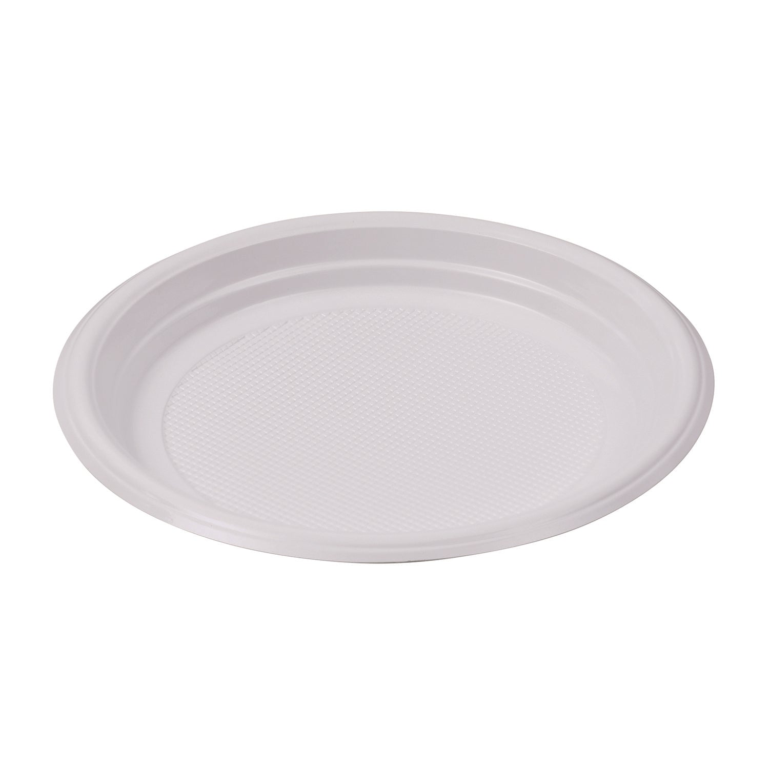 Hi-Impact Plastic Dinnerware, Plate, 9" Dia, White, 500/carton