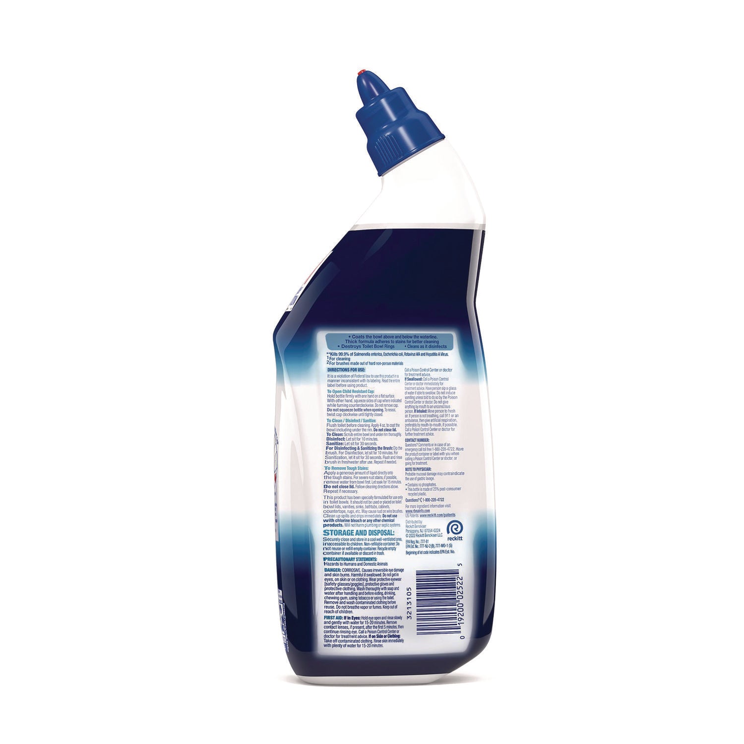 Lysol Toilet Bowl Cleaner - 24 fl oz (0.8 quart) - Atlantic Fresh Scent - Disinfectant - Blue Bottle - 1 Each