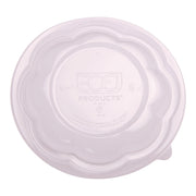 Renewable and Compostable Lids, Fits 24, 32 and 48 oz Salad Bowls, Clear, Plastic, 300/Carton
