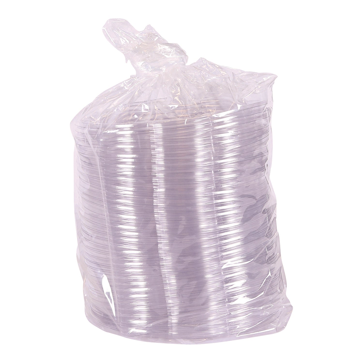 Renewable and Compostable Lids, Fits 24, 32 and 48 oz Salad Bowls, Clear, Plastic, 300/Carton