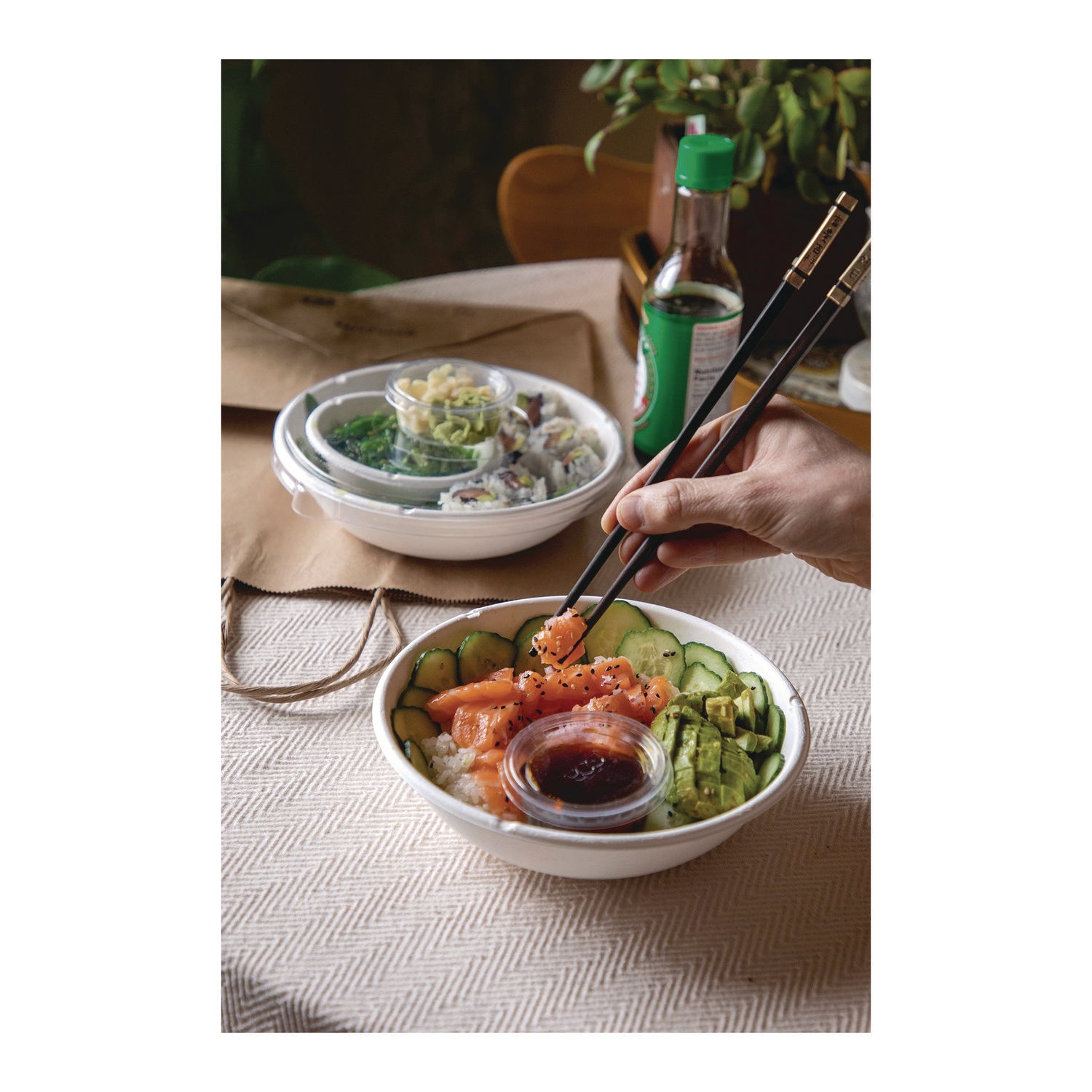 Renewable and Compostable Portion Cups, 2 oz, Plastic, Clear, 100/Pack, 20 Packs/Carton