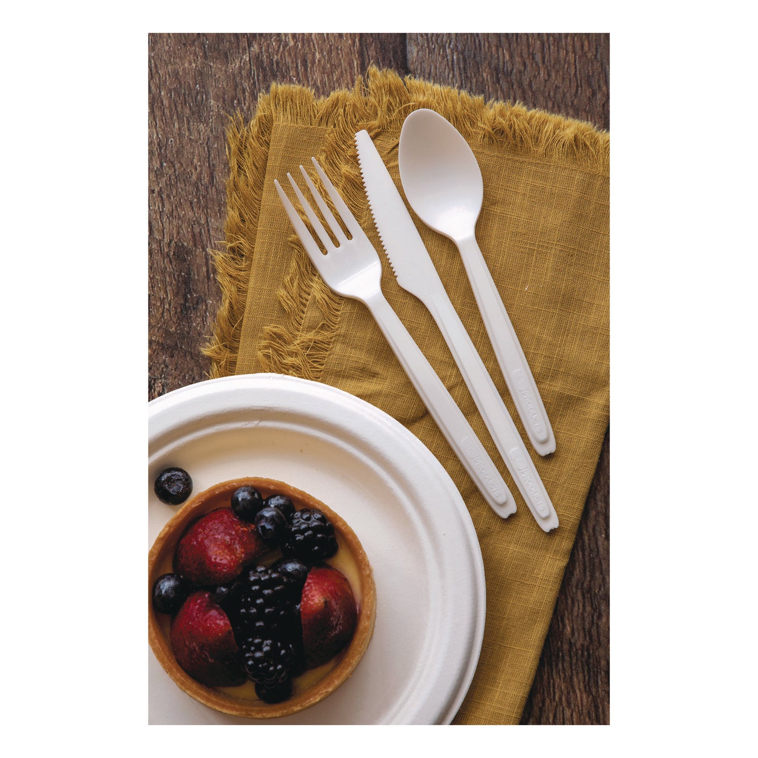 Cutlery for Cutlerease Dispensing System, Fork, Plastic, White, 960/Carton