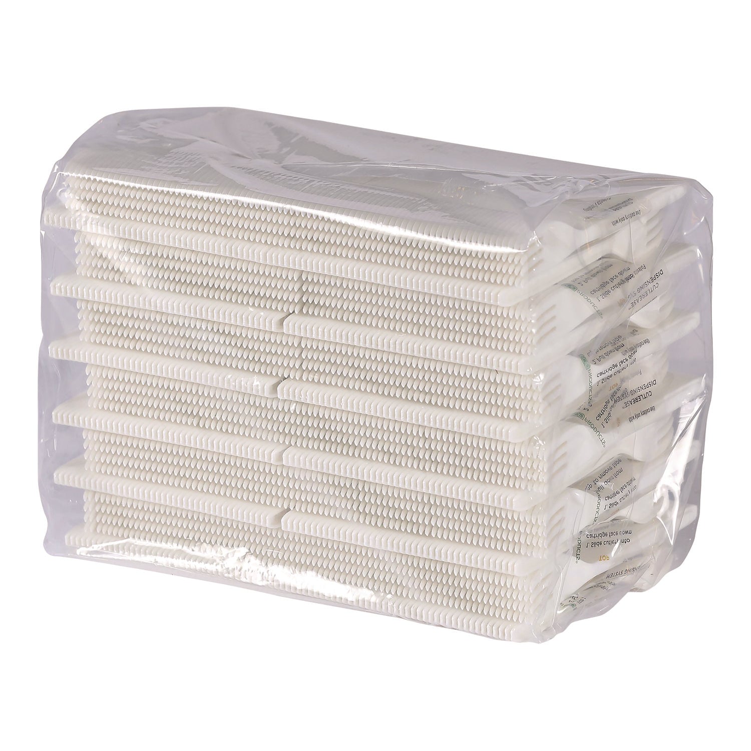 Cutlery for Cutlerease Dispensing System, Fork, Plastic, White, 960/Carton