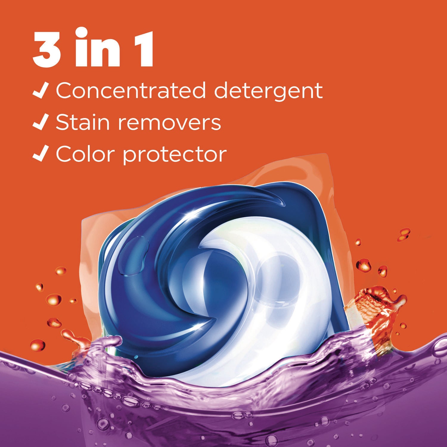 Tide Pods Laundry Detergent - For Laundry, Washing Machine, Clothes, Clothing - Concentrate - Spring Meadow Scent - Phosphate-free - Orange - 76/Pack - 4 / Carton
