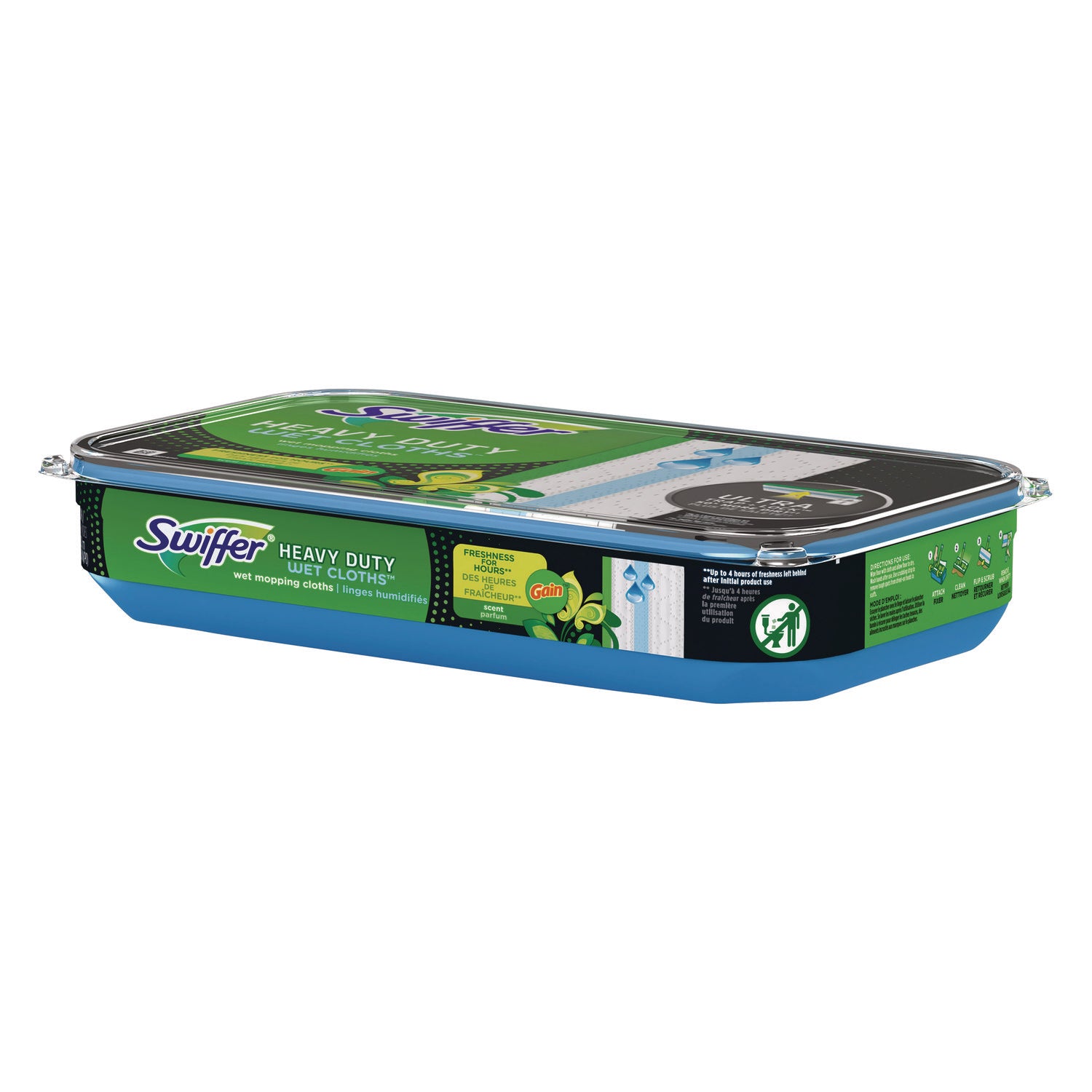 Swiffer Sweeper Heavy Duty Mop Cloths, Gain Original Scent, Blue, 10 Count