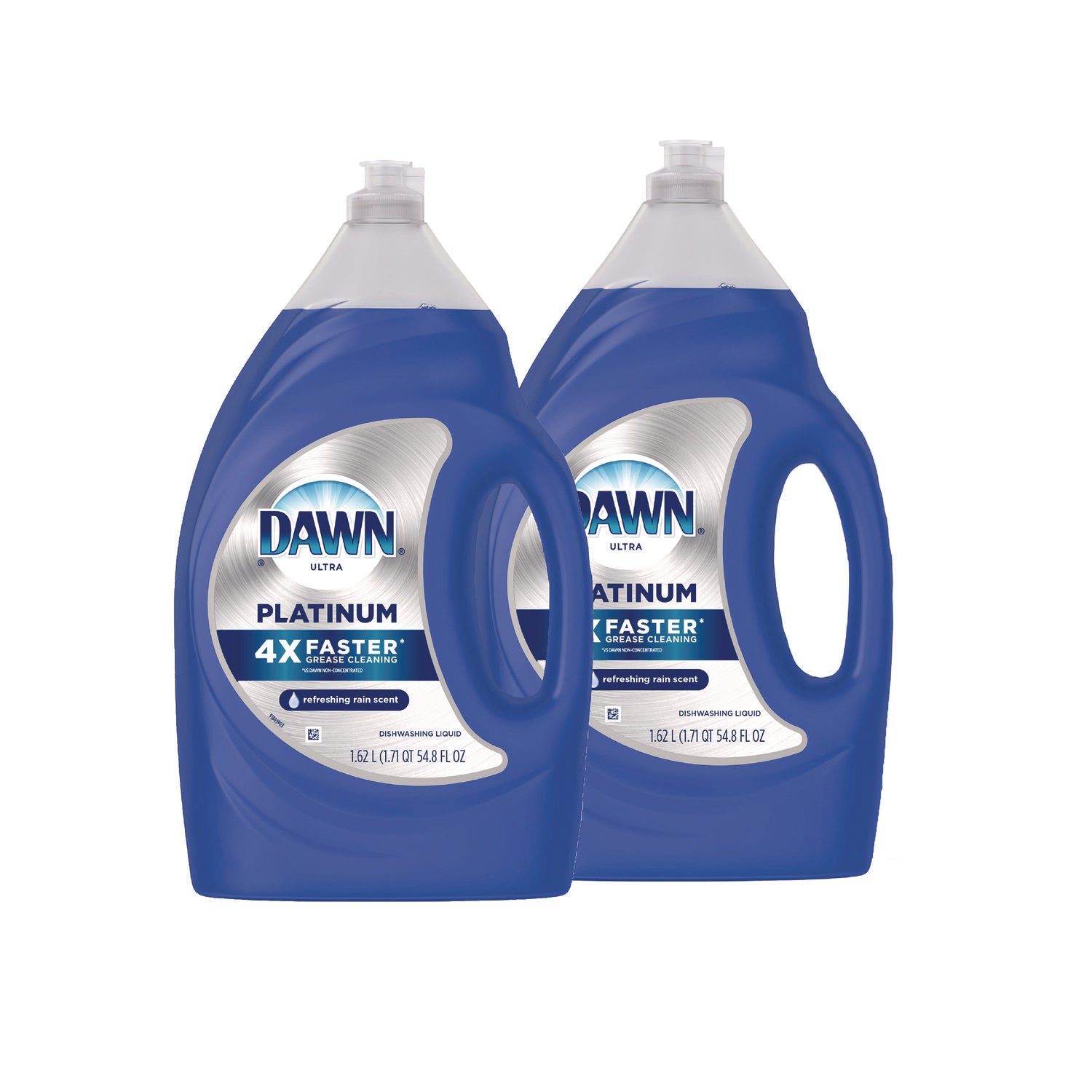 54.8 fl oz (1.7 quart) - Refreshing Rain Scent - Phosphate-free - Blue - 2 / Pack