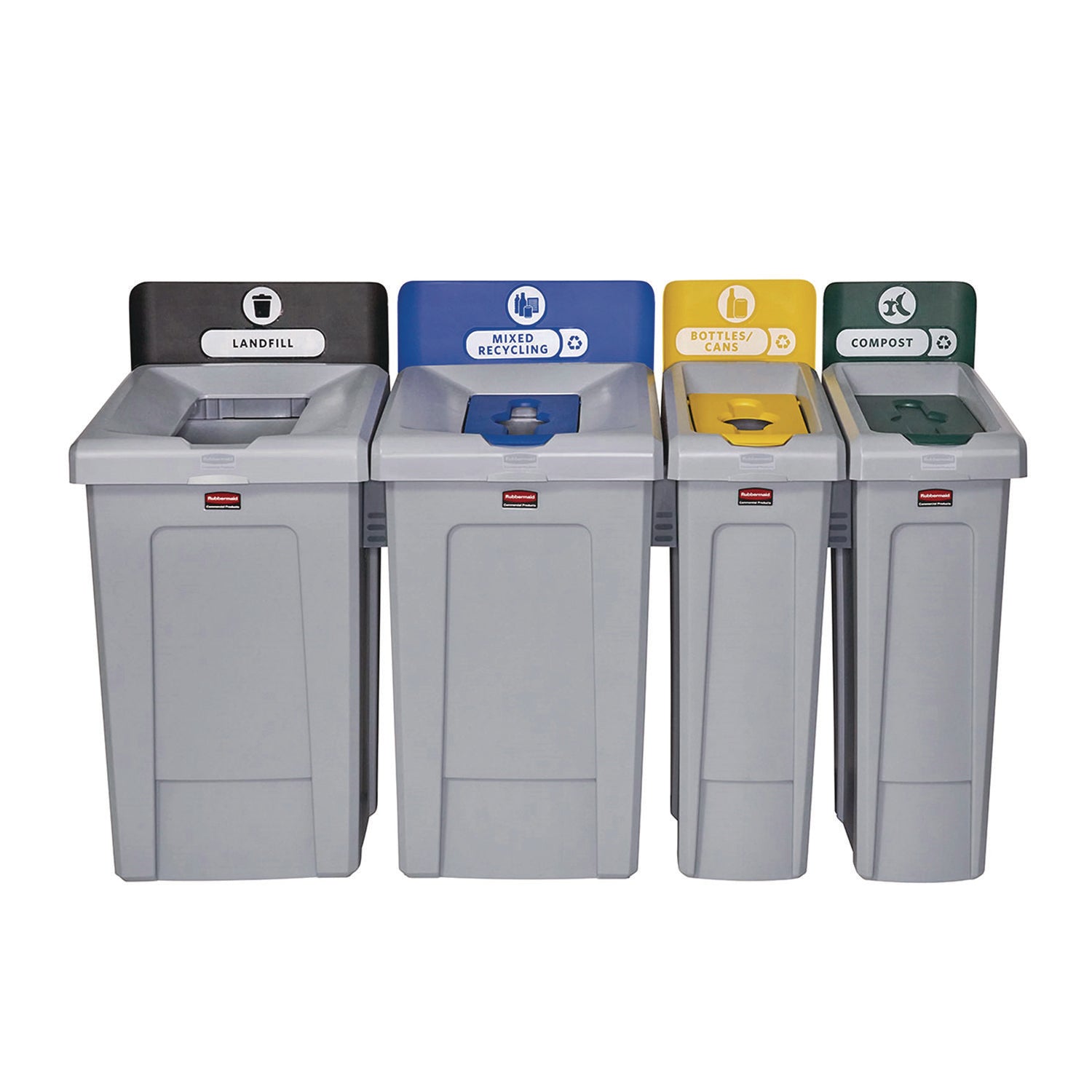 23 gal Capacity - For Commercial - Durable, Recyclable - 40.2" Height x 12" Width x 15.2" Depth - Resin - Gray, Yellow - 1 Each