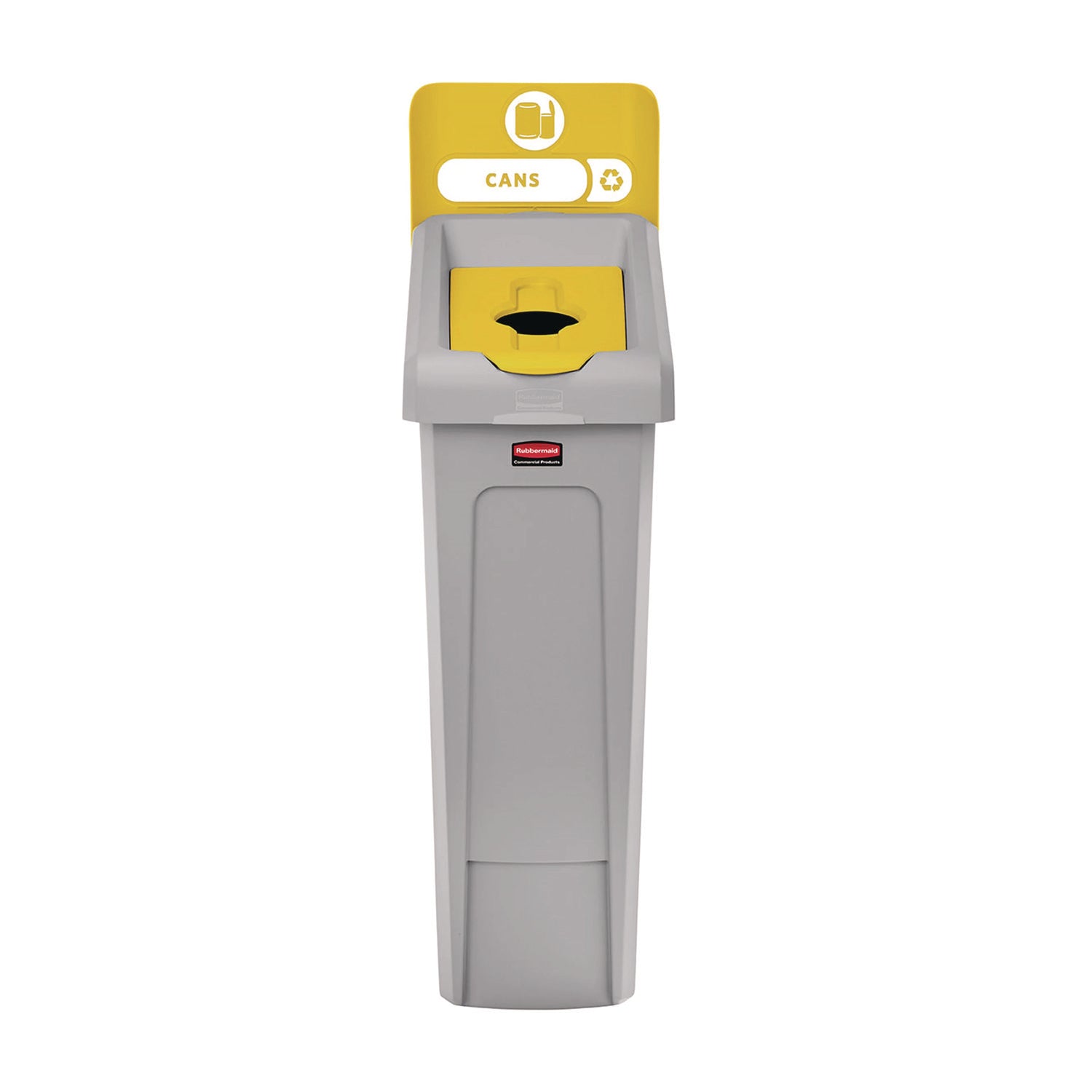 23 gal Capacity - For Commercial - Durable, Recyclable - 40.2" Height x 12" Width x 15.2" Depth - Resin - Gray, Yellow - 1 Each