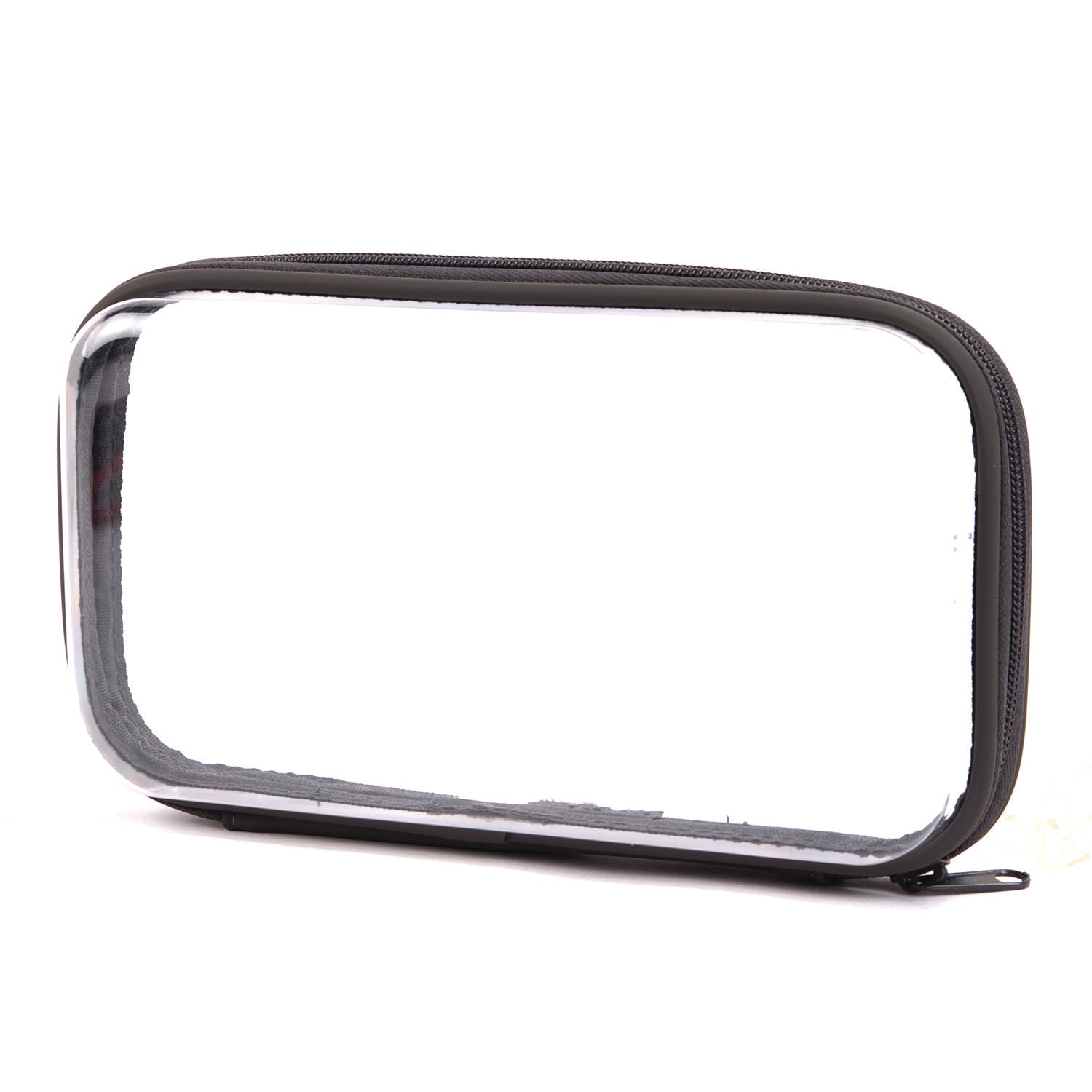 Pencil Pouch, 9.25" X 2.17" X 5.12", Clear/Black